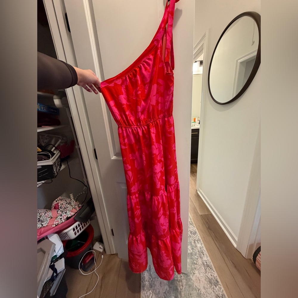 Red One-Shoulder Dress